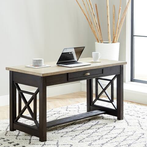 Heatherbrook Charcoal & Ash Wire Brushing Lift Top Writing Desk