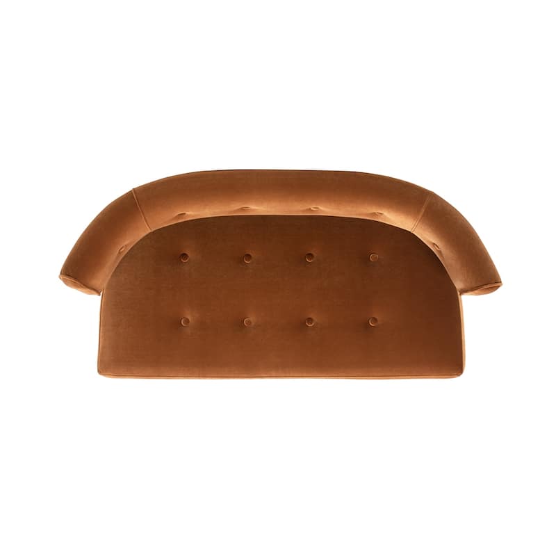 Roll Arm Tufted Bench Settee,Performance Velvet