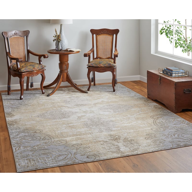 Grand Bazaar Neoma Machine Made Medallion Traditional Area Rug