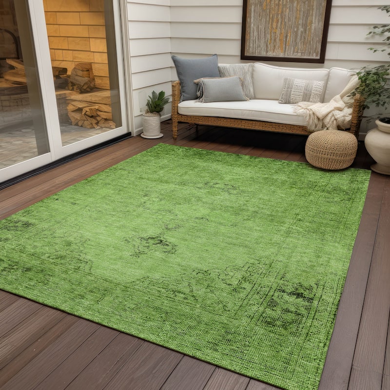 Machine Washable Indoor/ Outdoor Chantille Vintage Traditional Rug