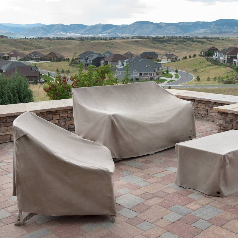 Modern Leisure® Garrison Patio Lounge/Club Chair Cover, Waterproof, 35"L x 38"W x 31"H, Sandstone