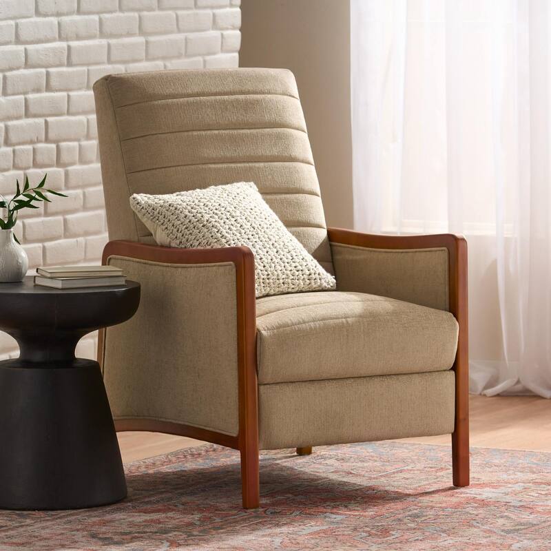 Mid-Century Modern Fabric Recliner Chair by Christopher Knight Home