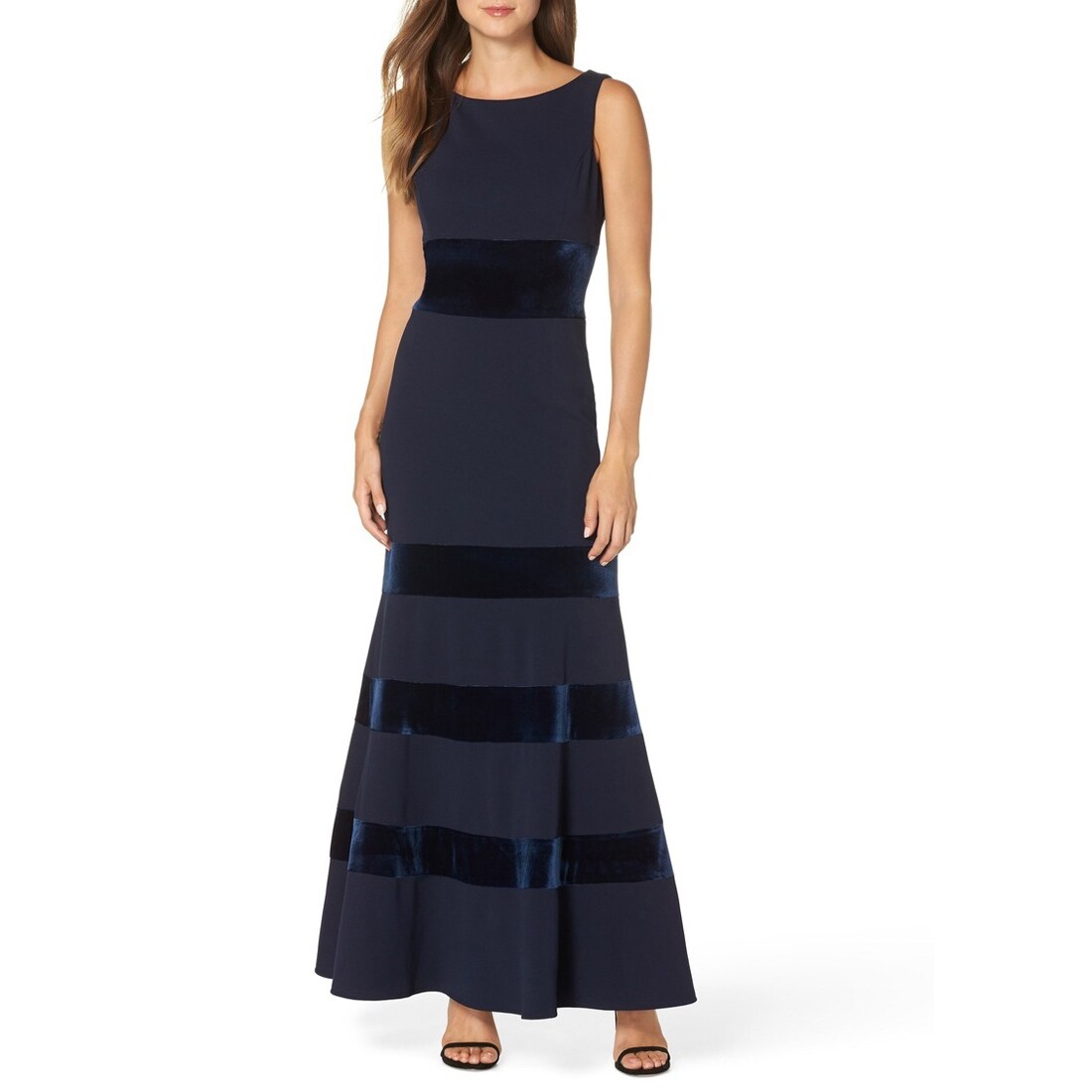 velvet striped dress