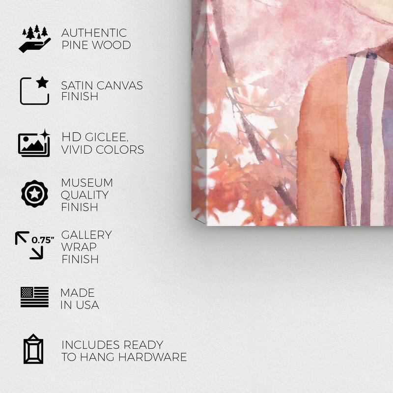 Wynwood Studio Canvas Fashion and Glam Autumn Breeze Orange and Light Orange Modern & Contemporary Wall Art Canvas Print