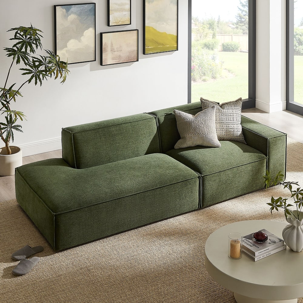 Restore 2-Piece Performance Fabric Upholstered Modular Loveseat