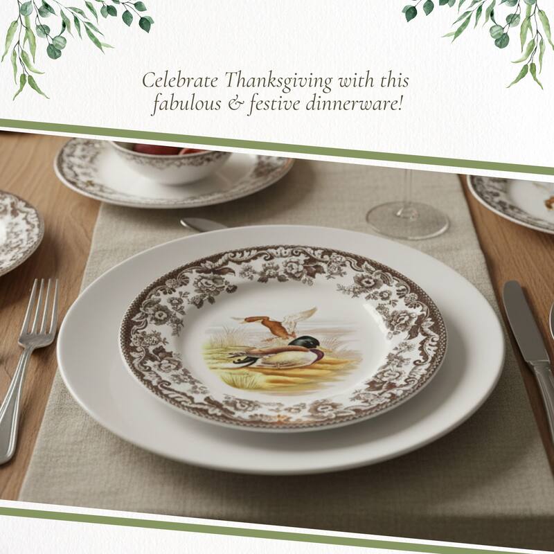 Spode Woodland Luncheon Duck Motif Plate