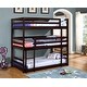 preview thumbnail 3 of 7, Sandler Transitional Wood Triple Bunk Bed Cappuccino