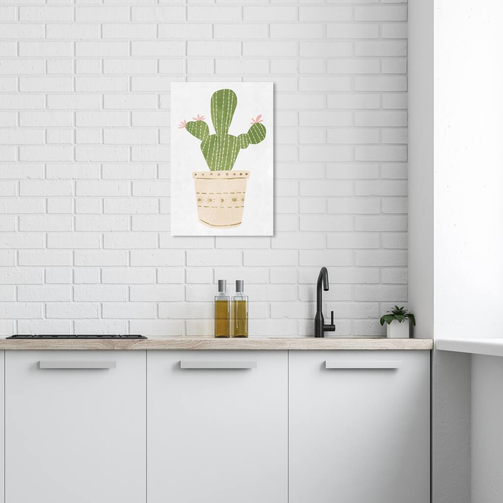 Wynwood Studio Canvas Floral and Botanical Cactus II Green and Modern & Contemporary Wall Art Canvas Print