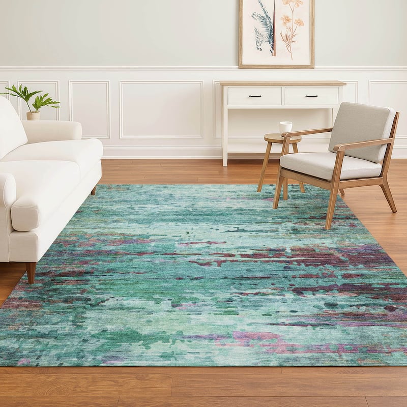 Premium Washable Super Soft Abstract Ombre Mayfield Rug