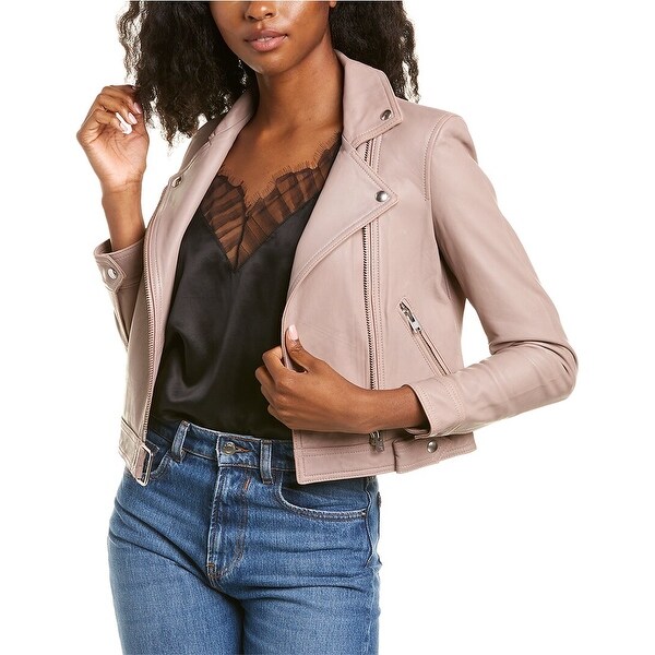 iro blush leather jacket