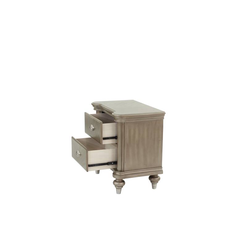 1pc Nightstand Storage Space Bedside Table