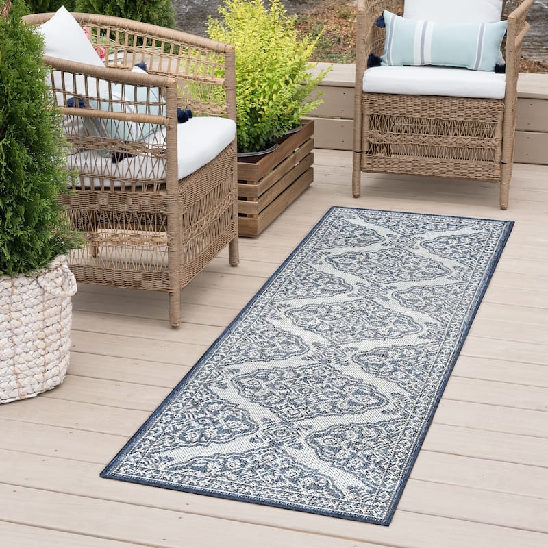 Vision French Country Floral Indoor/Outdoor Area Rug