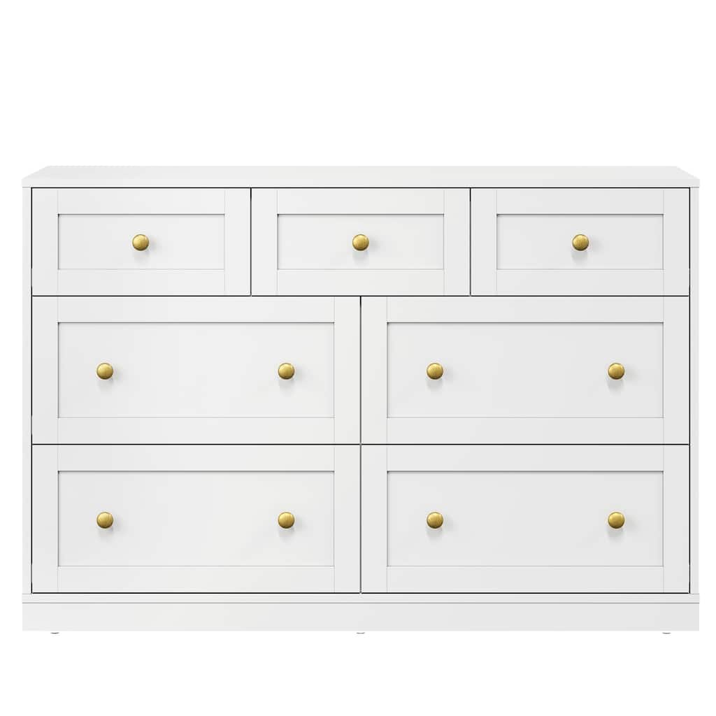 White 7-Drawer Dresser