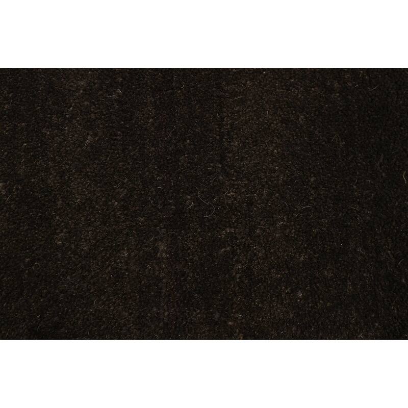ECARPETGALLERY Hand Loomed Kashkuli Gabbeh Dark Brown Wool Rug - 3'0 x 4'9