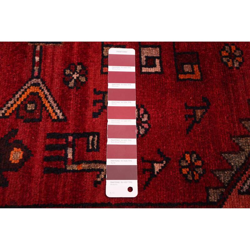 ECARPETGALLERY Hand-knotted Andelz Red Wool Rug - 3'6 x 9'11