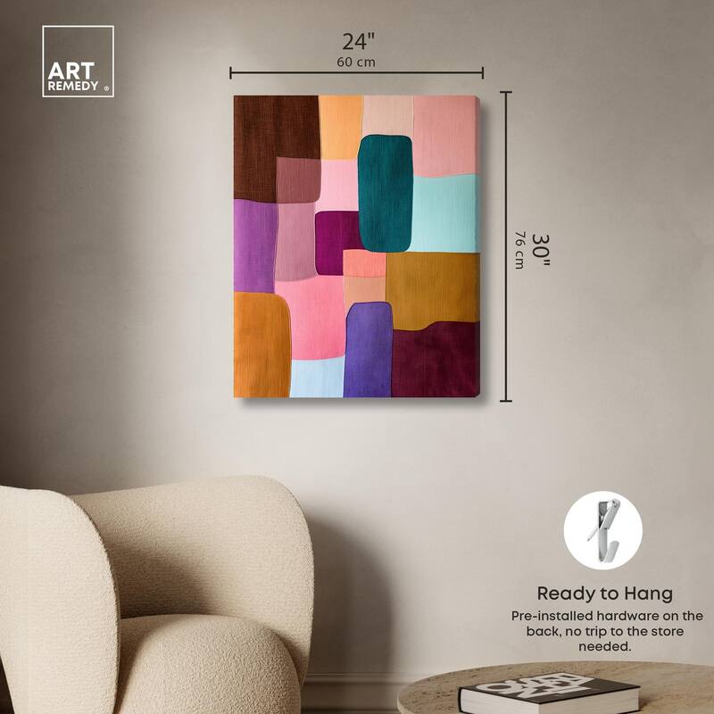 Color Block Cadence II Canvas by Art Remedy, Gallery Wrapped