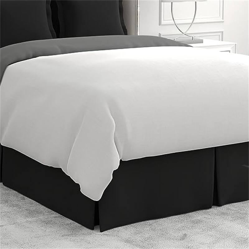 Mattress Wrap Around Bed Skirt - Queen - Black