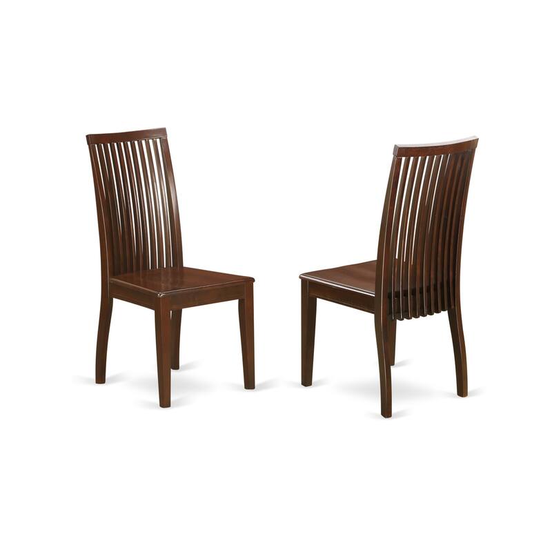 HomeStock 3-Pc Mahogany Finish Solid Wood Top - Dining Room Set - Seats 4