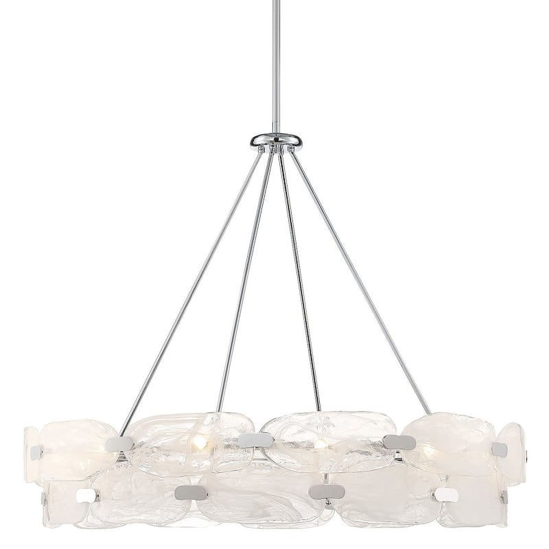 Savoy House Vasare 38" Wide Ring Chandelier - Chrome