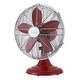 preview thumbnail 8 of 12, Good Housekeeping's All-Metal 3-Speed 12" Oscillating Office Desk Table Fan Red