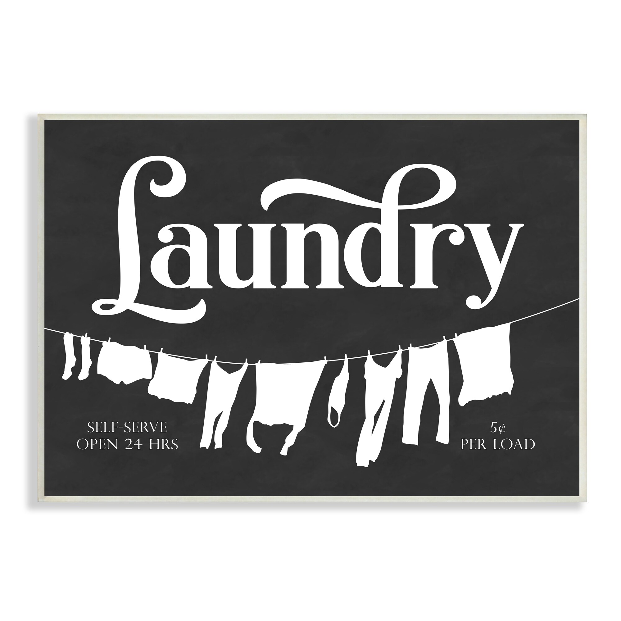 Stupell Laundry Self-Serve Phrase Vintage Hanging-image