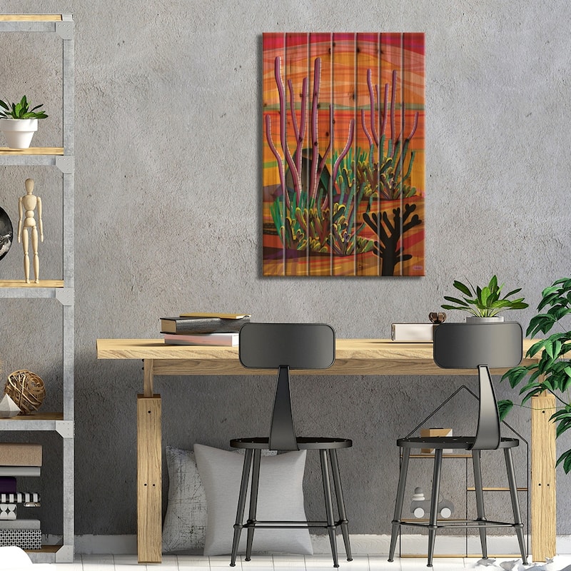 Ajo Print On Wood by Charles Harker - Multi-Color