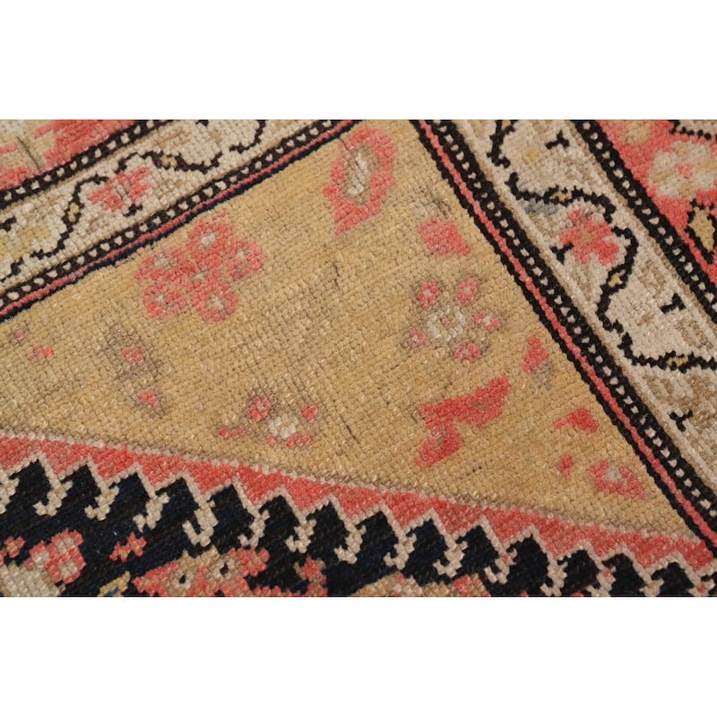 Hand Knotted Oriental 100% Wool Carpet Traditional Geometric Black Malayer Area Rug - 6' 5'' X 4' 5''