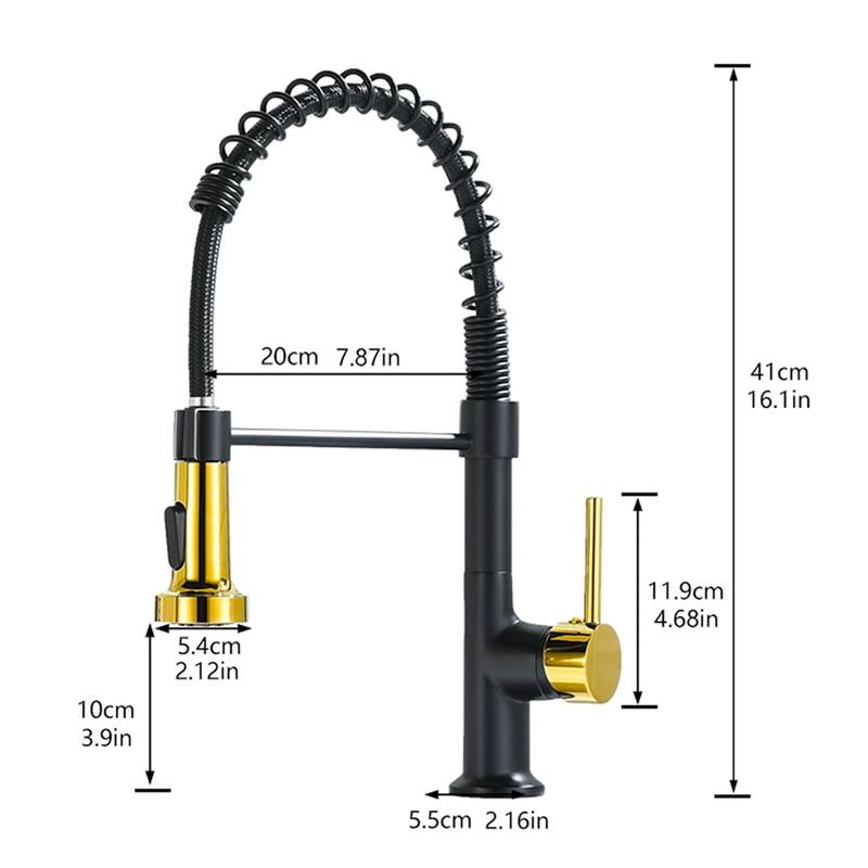 Commercial Kitchen Sink Faucet With Pull Down Sprayer One Hole Kitchen Faucets Single Handle High Arc Spring Mixer Faucets