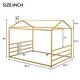 preview thumbnail 17 of 22, Metal House Shape Platform Bed, Black, Queen - Stylish, Sturdy & Safe Design