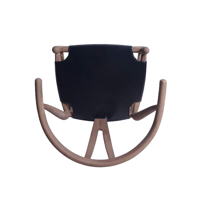 Roomfitters Mid-Century Accent Chair with Curved Backrest and Faux Leather Seat, Elegant Dining Seating