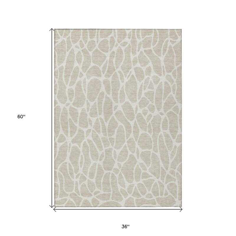 HomeRoots Geometric Transitional Rectangle Outdoor Rug