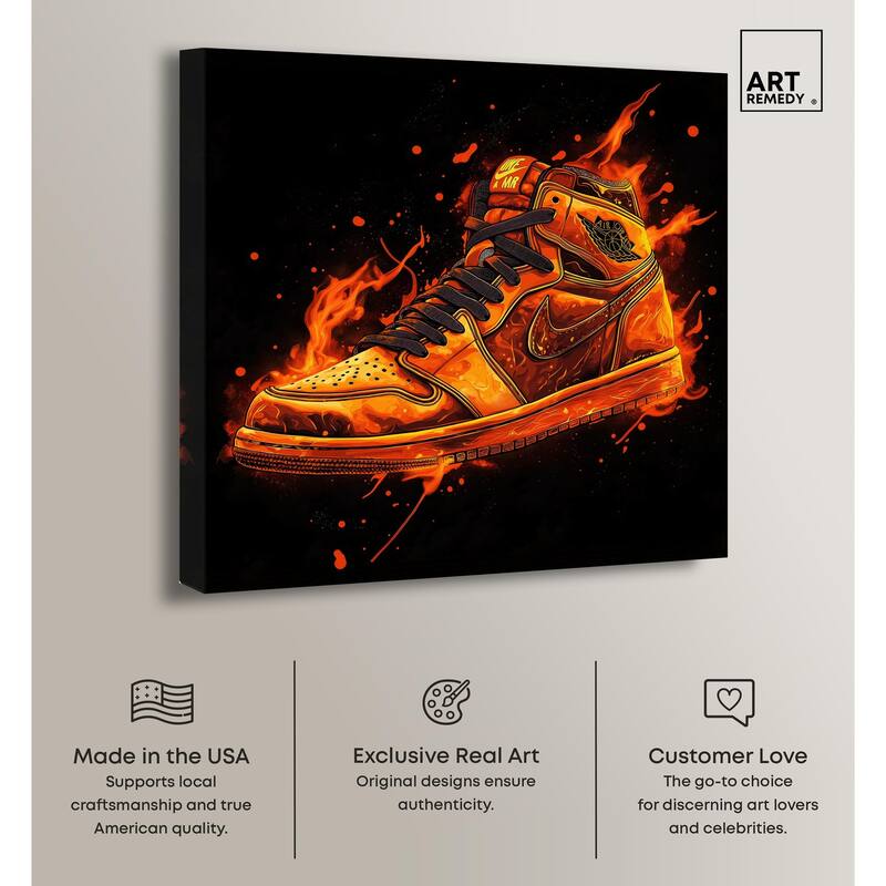 Jumpman on Fire I Canvas by Art Remedy, Gallery Wrapped