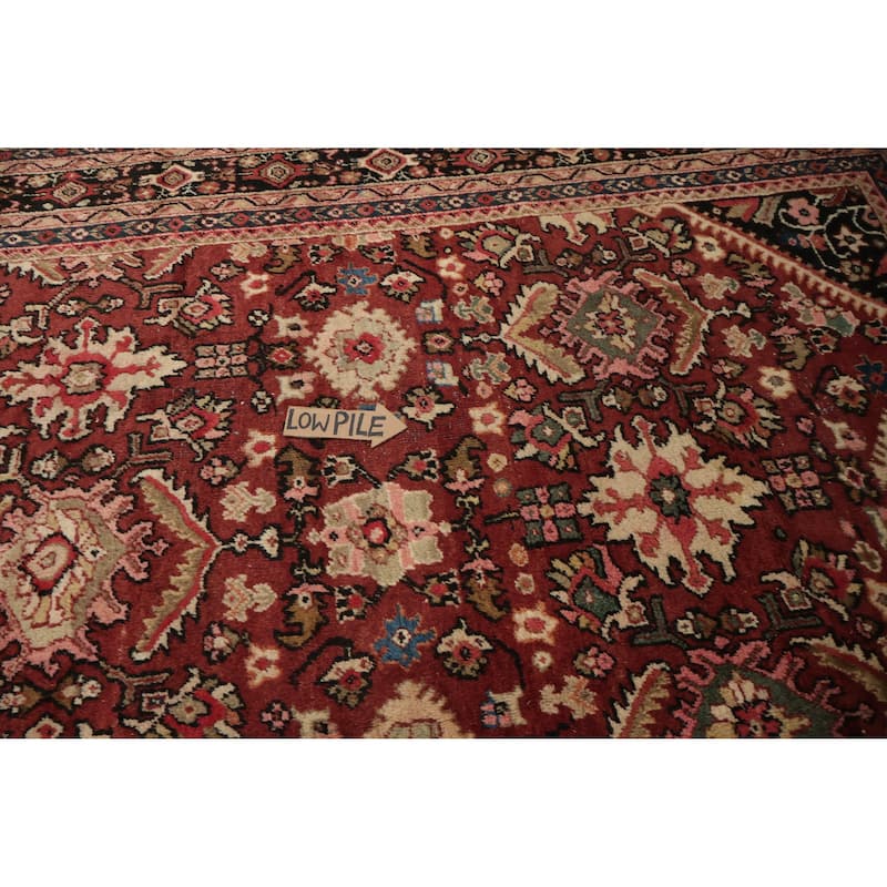Hand Knotted Oriental 100% Wool Carpet Traditional Floral Oranges & Rust Mahal Area Rug - 12' 0'' X 10' 3''