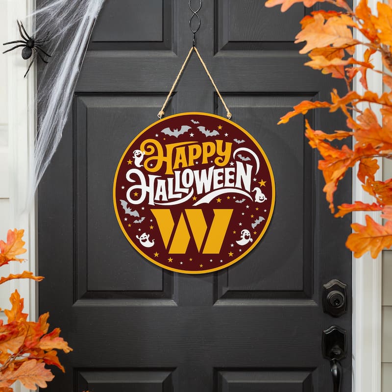 Washington Commanders 18" x 18" Halloween Door Décor Wall Sign