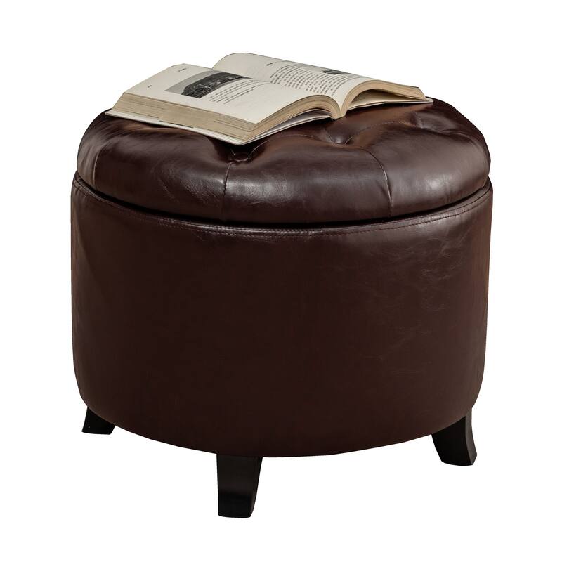 Storage Ottoman - Hidden Storage Box with Upholstered Cushion Seat, Stylish and Functional Living Room Decor