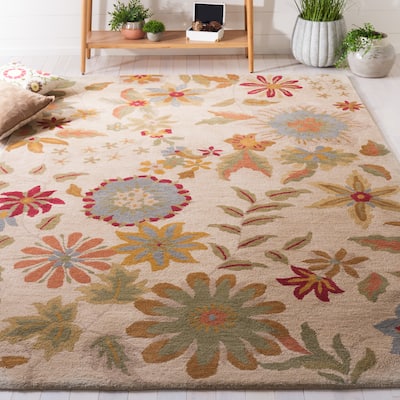 SAFAVIEH Handmade Soho Ivory New Zealand Wool Rug