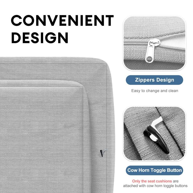 FINCATI 27" × 27" Outdoor Cushion Replacement Cover, Cushion Slipcover for Sectionals, Patio Seat Cover 27 Inches (COVER ONLY!)