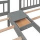 preview thumbnail 7 of 7, Twin over Twin & Twin Bunk Bed with Built-in Middle Drawer