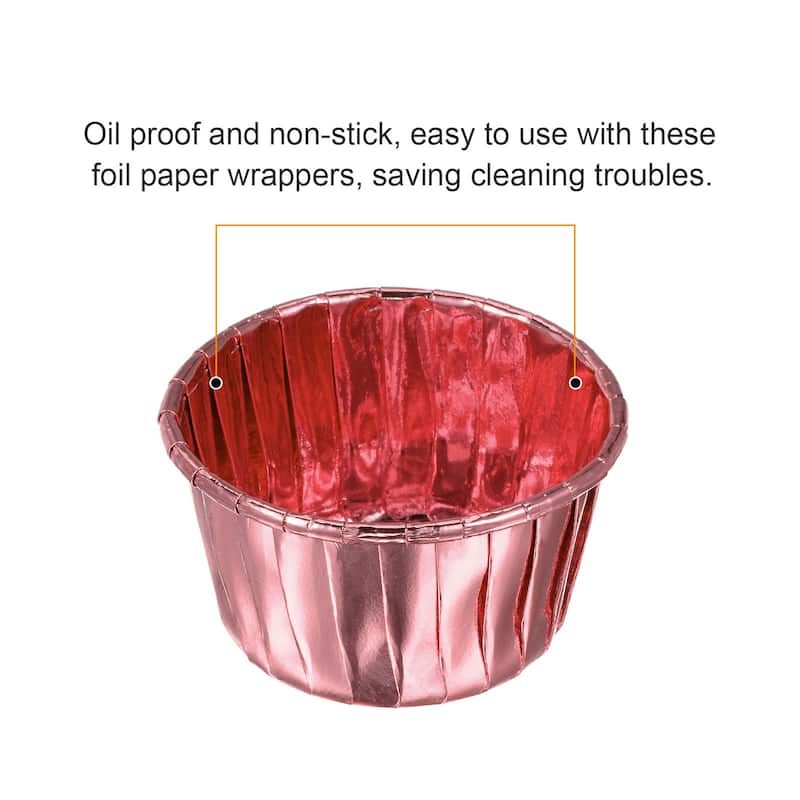 Cupcake Cups, 50pcs Aluminum Foil Standard Cupcake Liners