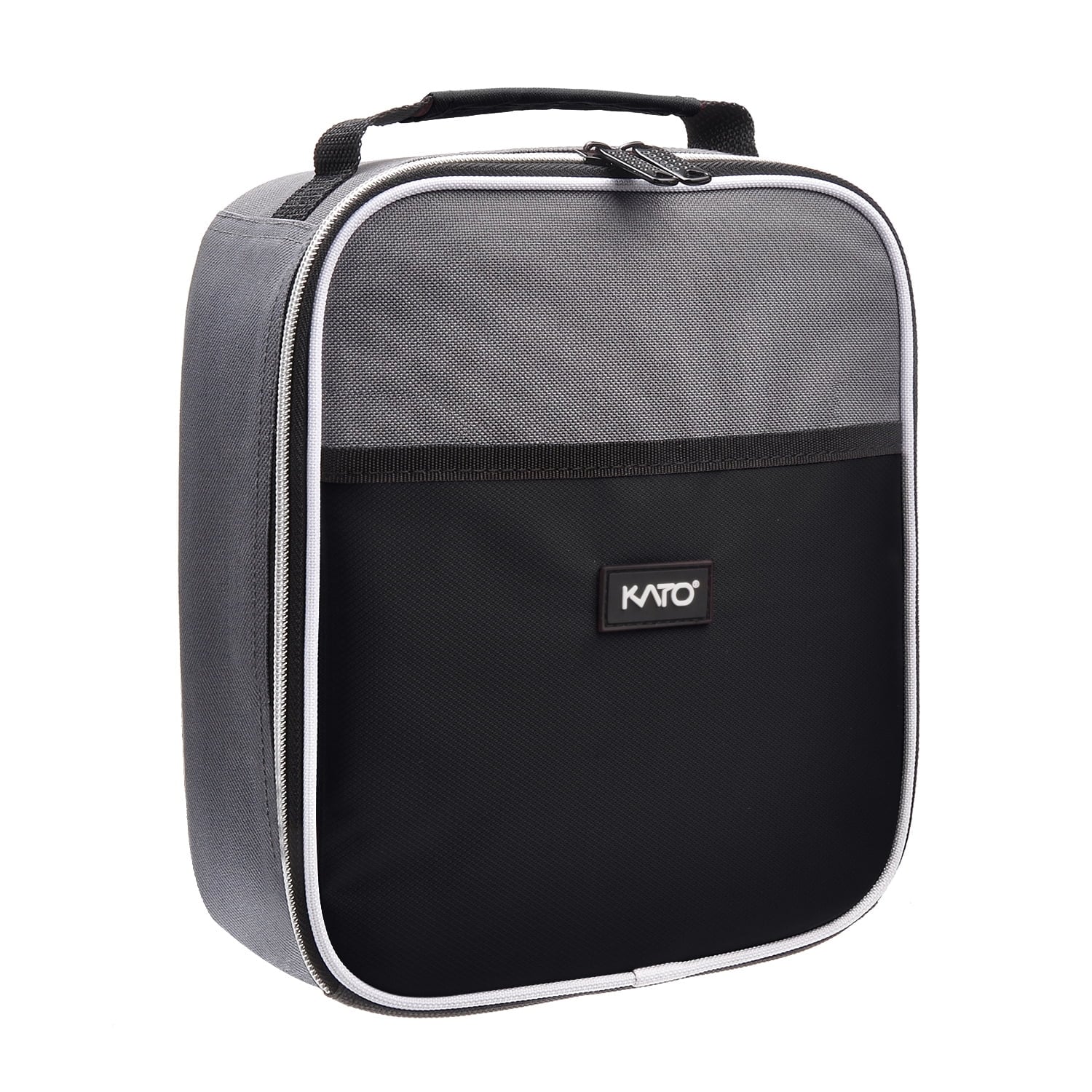 Mini Insulated Lunch Bag with Dual Zipper, 8.5x9.5x3.8-inch Portable Thermal Food Tote for School & Work