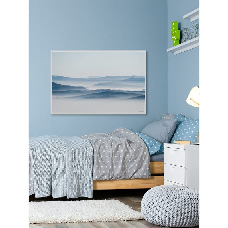 Misty Mountains Floater Framed Print on Canvas
