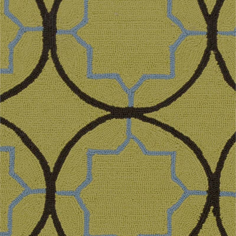 Hand-hooked Dolly Contemporary Geometric Indoor/ Outdoor Area Rug