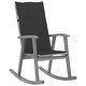preview thumbnail 1 of 8, vidaXL Rocking Chair with Cushions Gray Solid Acacia Wood - 47.2" x 19.7" x 1.2"