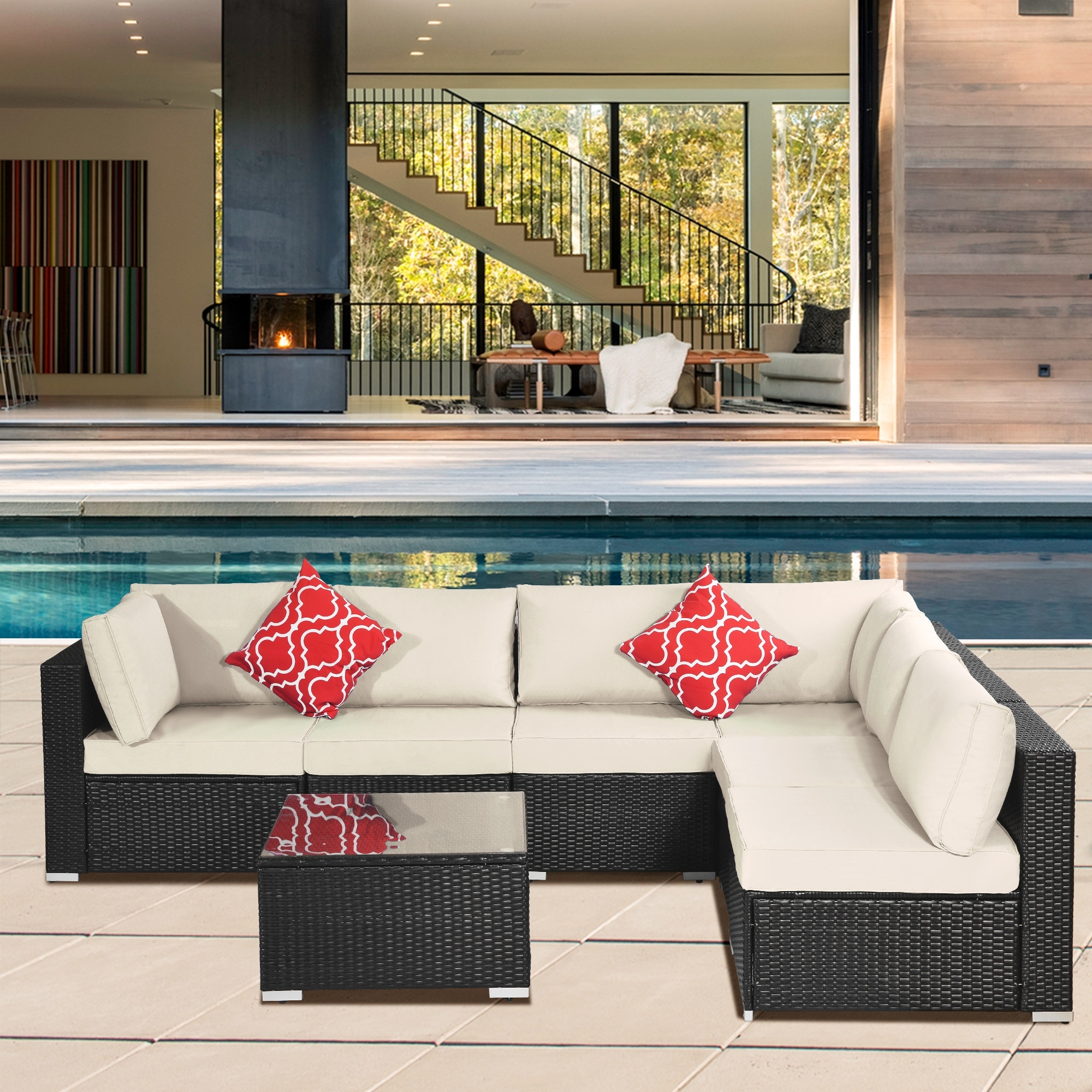 Outdoor couch and cheap coffee table