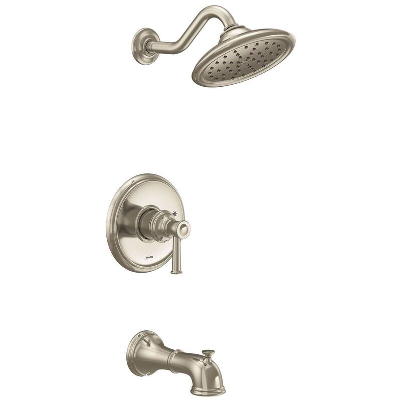 Moen Belfield Tub and Shower Trim Package with 1.75 GPM Single - Polished Nickel