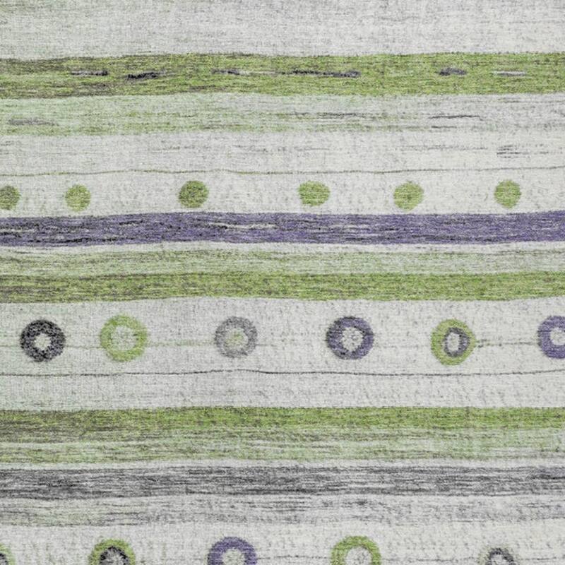 HomeRoots Striped Transitional Rectangle Outdoor Rug