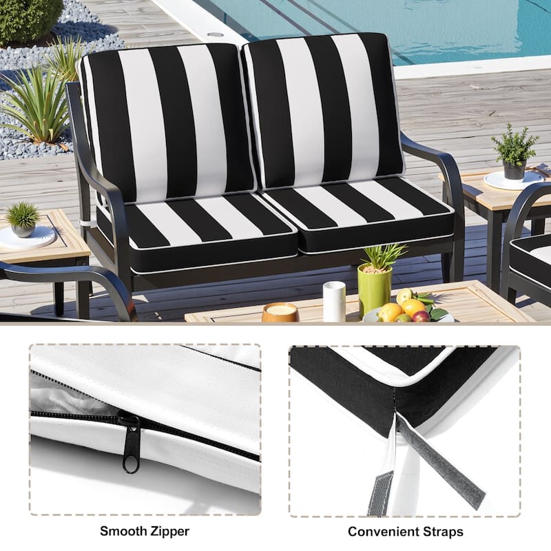 21 W x 22 D in. Deep Seat Outdoor Cushion Set by Crestlive Products