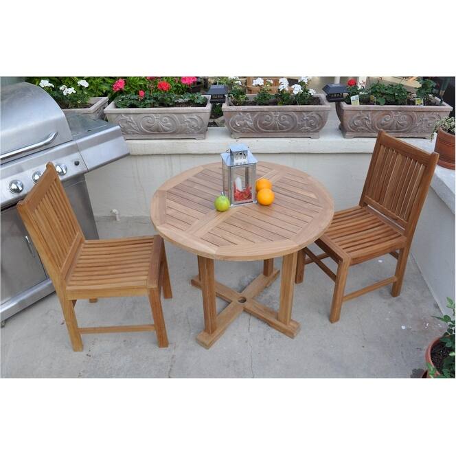French Country Dining Set - 5 Piece Outdoor Table & Chairs Set