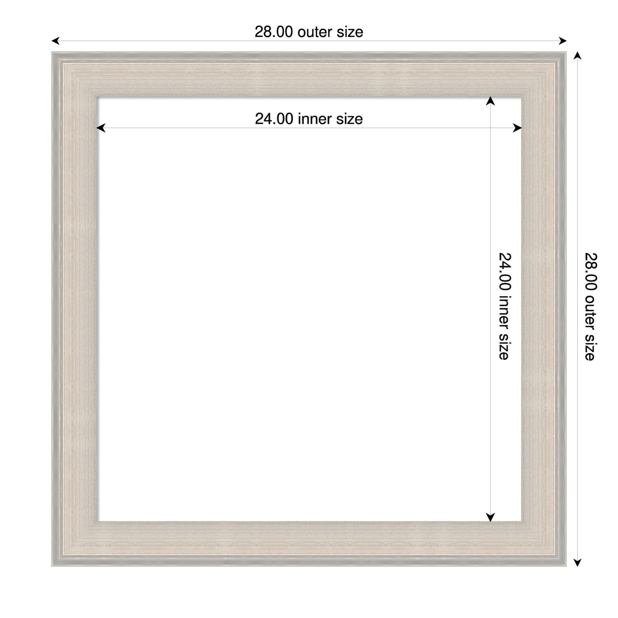 Amanti Art Cottage White Silver Framed Dry Erase Magnetic Board