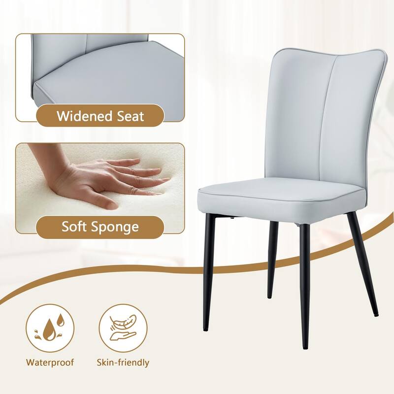 5-Piece Round Dining Table Set, 42" Kitchen Table and Chairs Set for 4 with Lower Storage Shelf